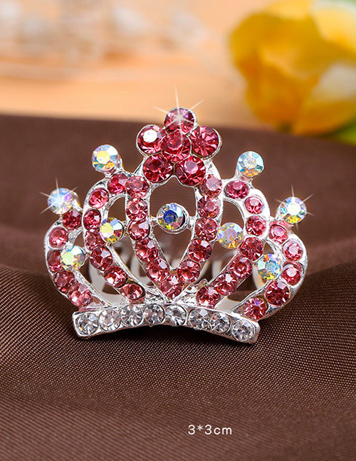 Lovely Red Crown Shape Decorated Hairpin