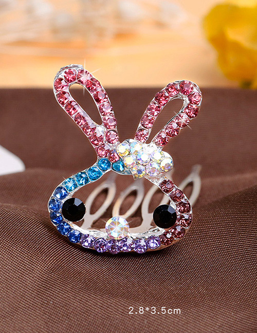 Lovely Multi-color Rabbit Shape Decorated Hairpin