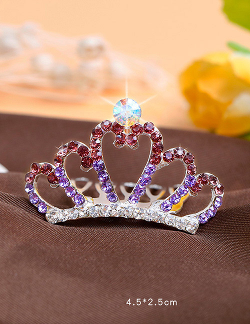 Lovely Purple+red Hollow Out Decorated Hairpin