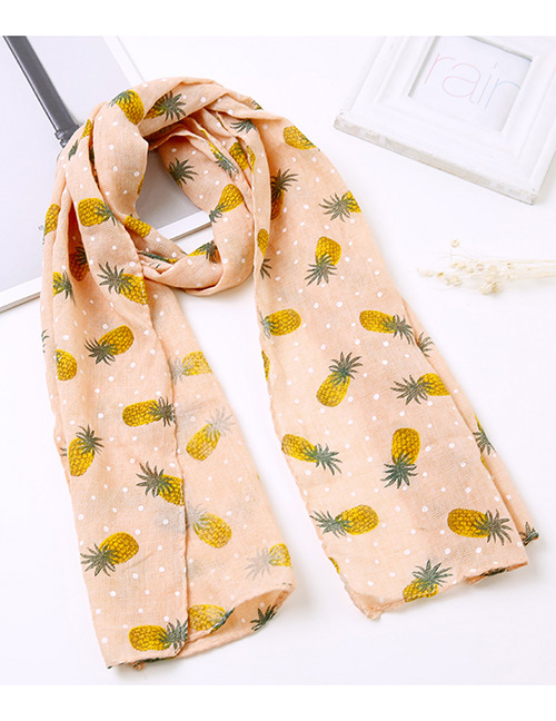 Lovely Orange Pineapple Pattern Decorated Child Scarf(1-12 Years Old)