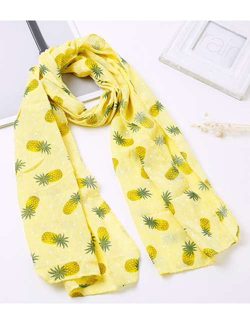 Lovely Yellow Pineapple Pattern Decorated Child Scarf(1-12 Years Old)