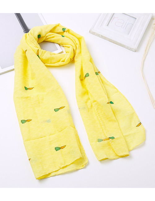 Lovely Yellow Carrot Pattern Decorated Child Scarf(1-12 Years Old)