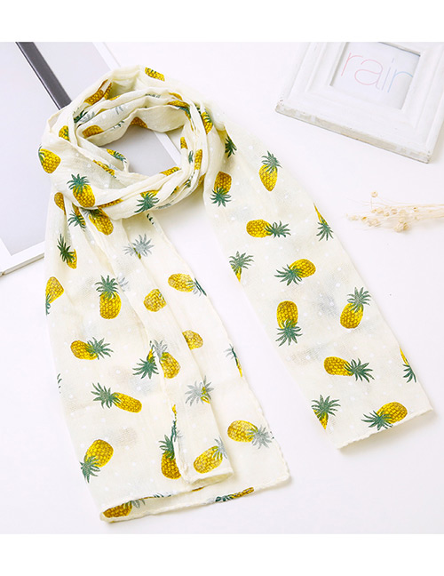 Lovely Beige Pineapple Pattern Decorated Child Scarf(1-12 Years Old)