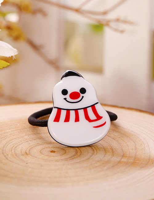 Fashion White+red Snowman Decorated Christmas Hair Band