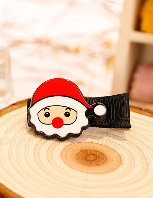 Fashion Red+white Santa Claus Decorated Christmas Hairpin