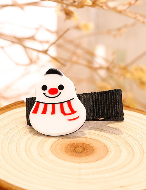Fashion White Snowman Decorated Christmas Hairpin