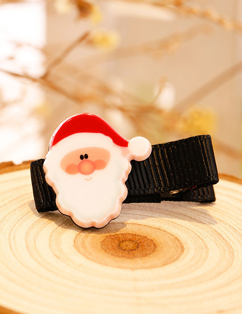 Fashion White+red Santa Claus Decorated Christmas Hairpin