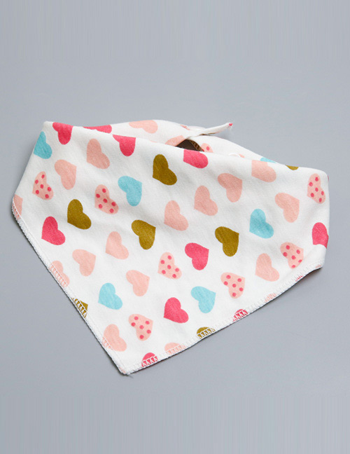 Lovely Pink Heart Shape Decorated Bib