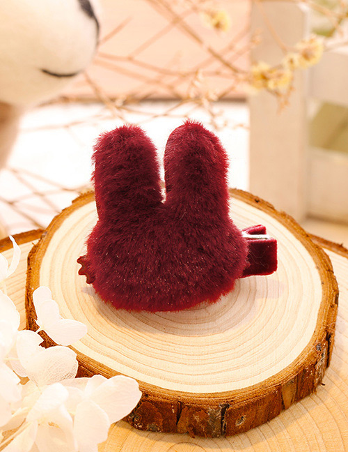 Lovely Claret-red Rabbit Shape Decorated Hairpin