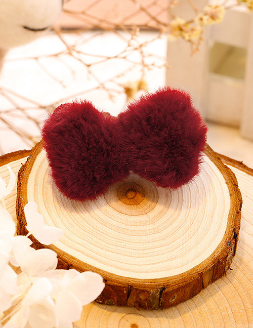 Lovely Claret-red Bowknot Shape Decorated Hairpin