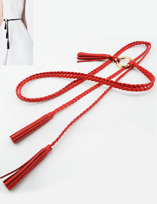 Fashion Red Tassel Decorated Belt