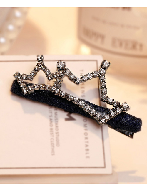 Fashion Navy Crown Shape Decorated Hair Clip