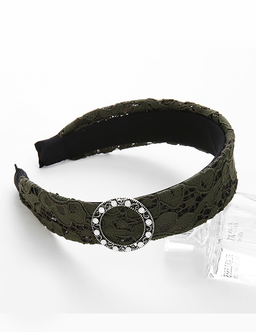Fashion Olive Green Circular Ring Shape Decorated Headband