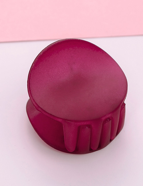 Fashion Plum Red Round Shape Decorated Hair Claw