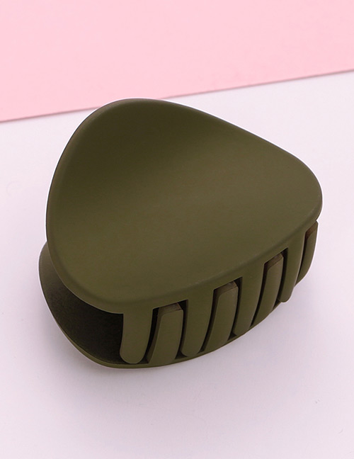 Fashion Olive Green Triangle Shape Decorated Hair Claw