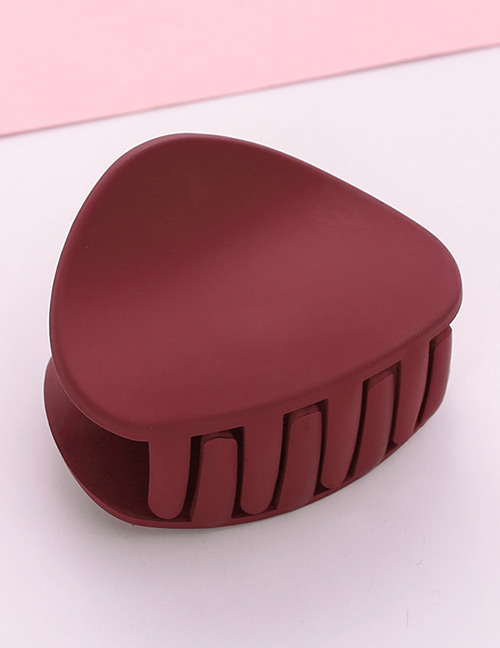 Fashion Claret Red Triangle Shape Decorated Hair Claw