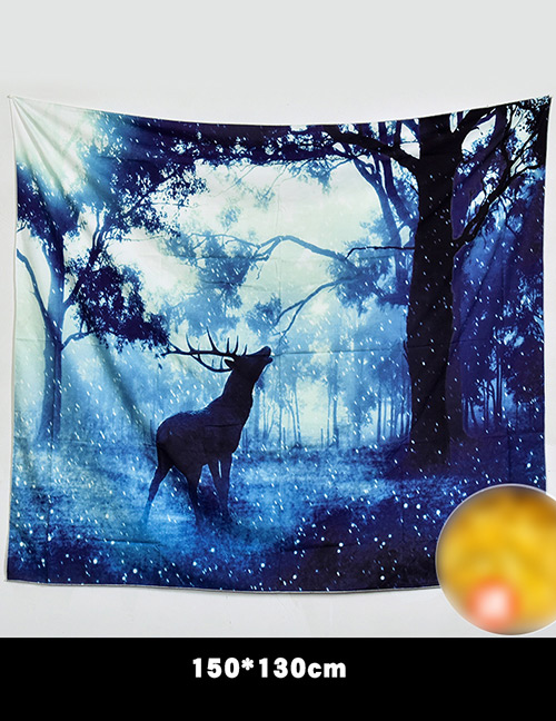 Fashion Blue Deer Pattern Decorated Background Cloth(no Led )