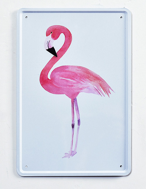 Fashion Pink Flamingo Pattern Decorated Hang Painting