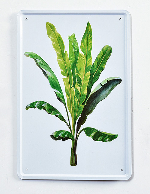 Fashion Green Leaf Pattern Decorated Hang Painting