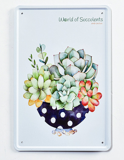 Fashion Multi-color Cactus Pattern Decorated Hang Painting
