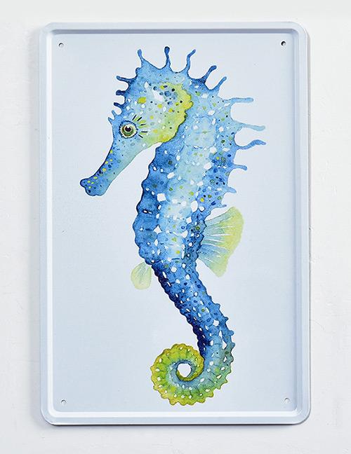 Fashion Blue Sea Horse Pattern Decorated Hang Painting