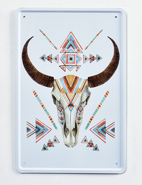 Fashion Multi-color Geometric Shape Decorated Cattle Hang Painting