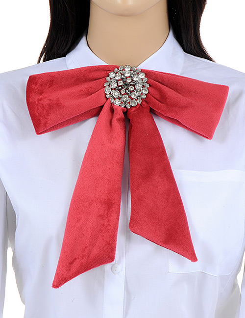 Elegant Claret-red Bowknot Shape Decorated Necklace