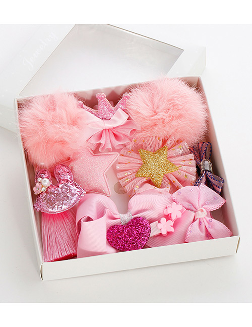 Lovely Pink Bowknot Shape Decorated Hair Clip (12pcs)