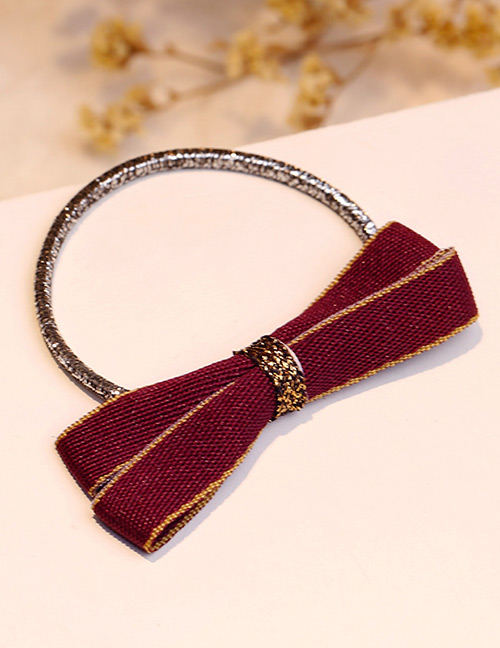 Fashion Red Bowknot Shape Decorated Hair Band