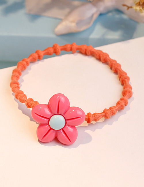 Lovely Pink Flower Shape Decorated Hair Band