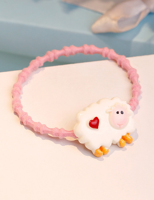 Lovely White+pink Sheep Shape Decorated Hair Band