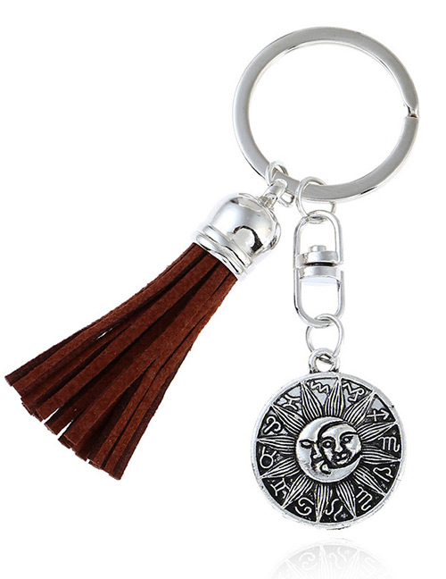 Fashion Silver Color Tassel Decorated Keychain