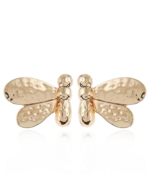 Fashion Gold Color Bee Shape Design Pure Color Earrings