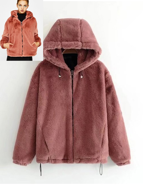 Fashion Red Pure Color Decorated Simple Coat