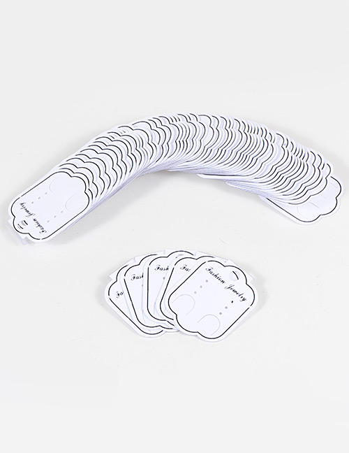 Fashion White Letter Pattern Decorated Card(100pcs)