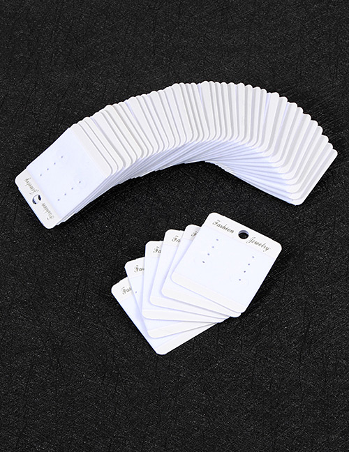Fashion White Pure Color Decorated Card(100pcs)