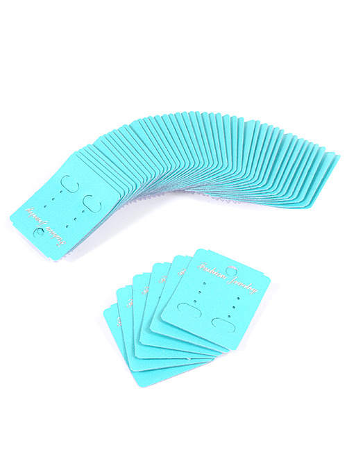 Fashion Blue Pure Color Decorated Card(100pcs)