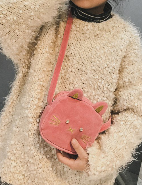 Lovely Pink Cat Shape Decorated Bag