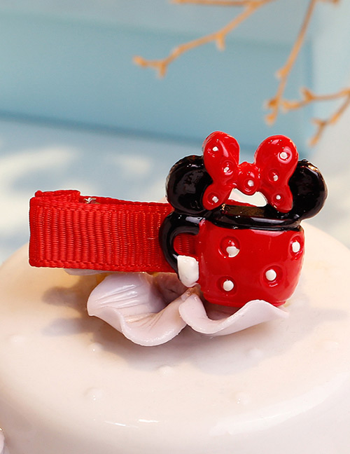 Fashion Red Cup Shape Decorated Hair Clip