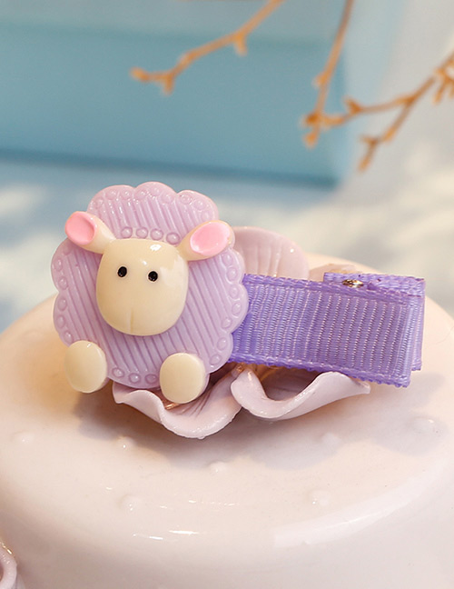 Fashion Purple Sheep Shape Decorated Hair Clip