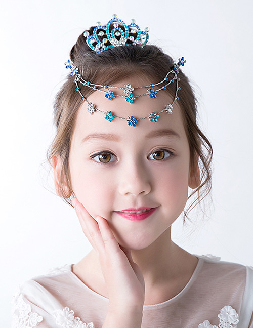 Fashion Blue Butterfly Shape Decorated Hair Clip (2 Pcs )