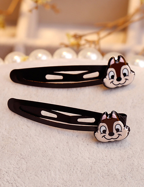 Lovely Light Brown Cartoon Squirrel Decorated Hair Clip(1pair)