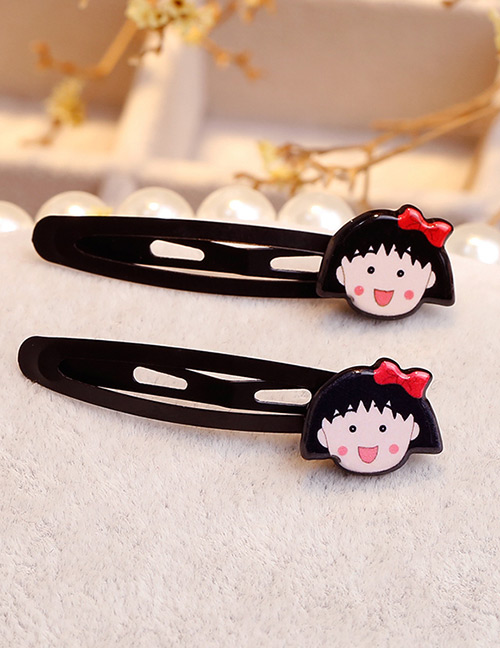 Lovely Red+black Cartoon Girl Decorated Hair Clip(1pair)