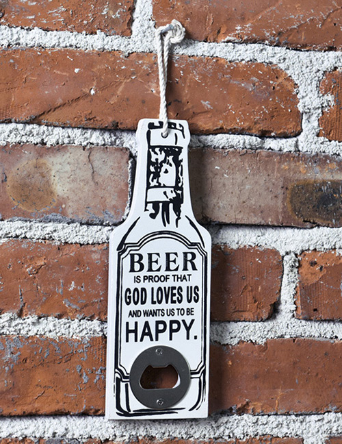 Fashion White Beer Shape Decorated Bottle Openers