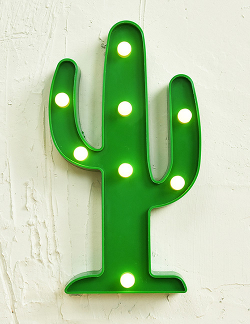 Lovely Green Cactus Shape Decorated Lighting