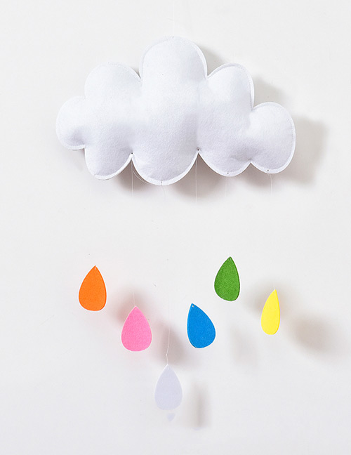 Lovely White Clouds Shape Decorated Ornament