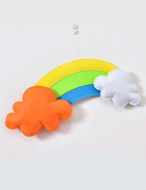Lovely Orange Clouds&rainbow Shape Decorated Ornament