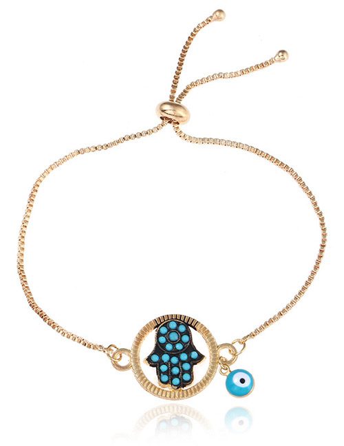 Personlity Blue Palm Shape Decorated Bracelet