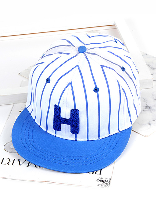 Fashion Blue Letter H Shape Decorated Hat