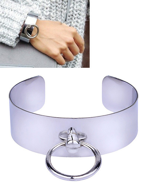 Fashion Silver Color Circular Ring Decorated Bracelet